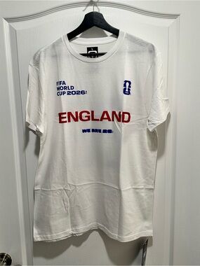 FIFA World Cup 2026 Authentic England White T-Shirt, Size Large